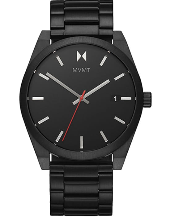 MVMT MVMT CHRONO 28000039-D  28000039-D кварцевые мужские часы черный циферблат, браслет нержавеющая сталь — вид спереди